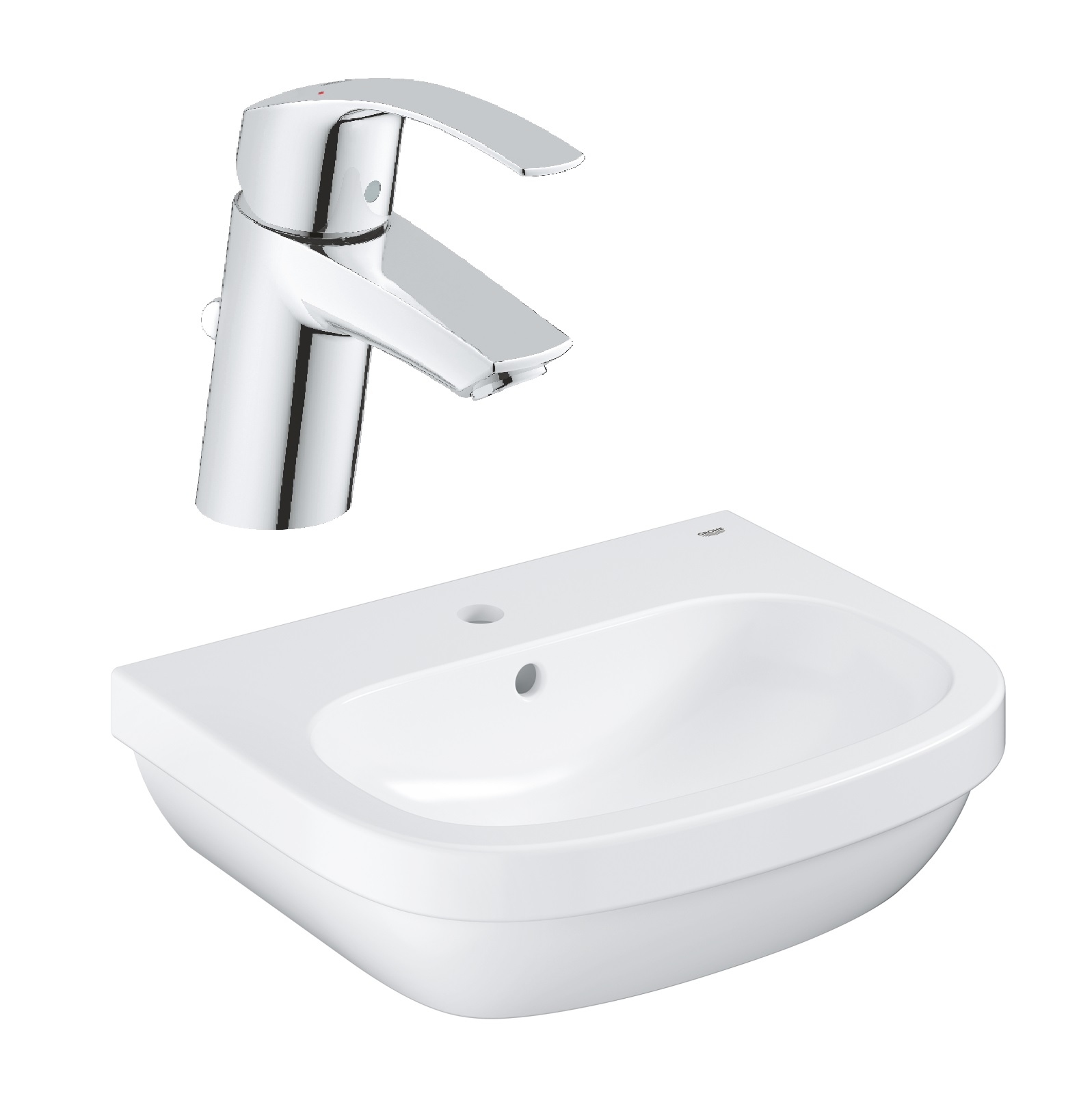 Set lavabo Grohe Euro Ceramic 39336000, mitigeur de lavabo Grohe Eurosmart 33265002