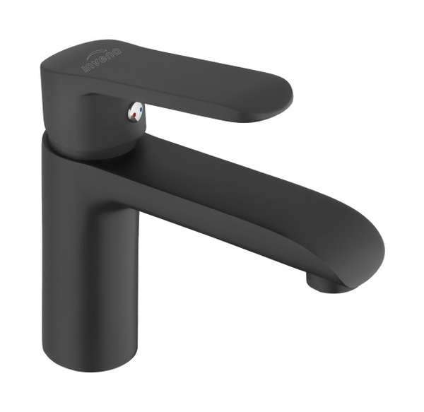 Invena Siros mitigeur de lavabo sur pied noir BU-90-004