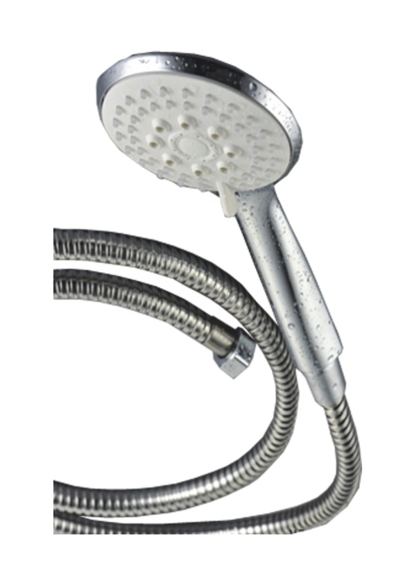 Invena Larisa ensemble de douche mural chrome-blanc AU-01-M01