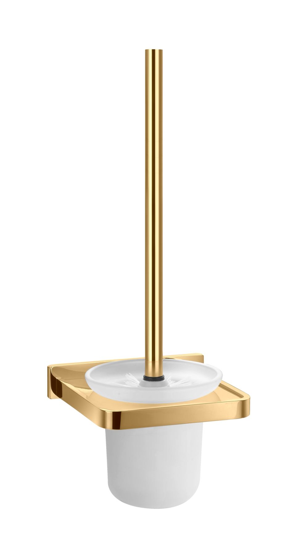 Omnires Darling brosse wc à visser verre-doré DA70620GL