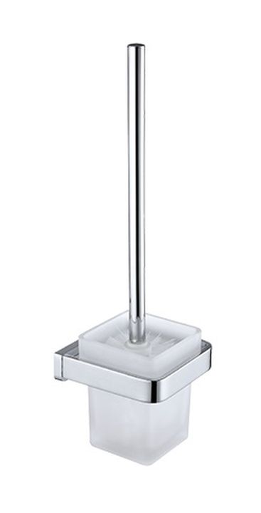 Omnires Lugano brosse wc à visser chrome-verre LU30620CR