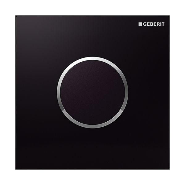 Geberit Sigma bouton de chasse d'eau pour urinoir chrome brillant-noir 116.025.KM.1