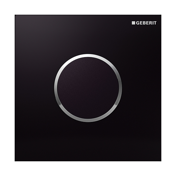 Geberit Sigma bouton de chasse d'eau pour urinoir chrome brillant-noir 116.035.KM.1