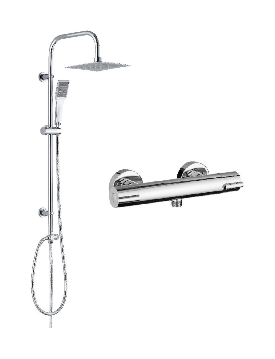 Set mitigeur de douche Deante Neo Joko BOJ_04BT, ensemble de douche Deante Neo Vero NBV_051K
