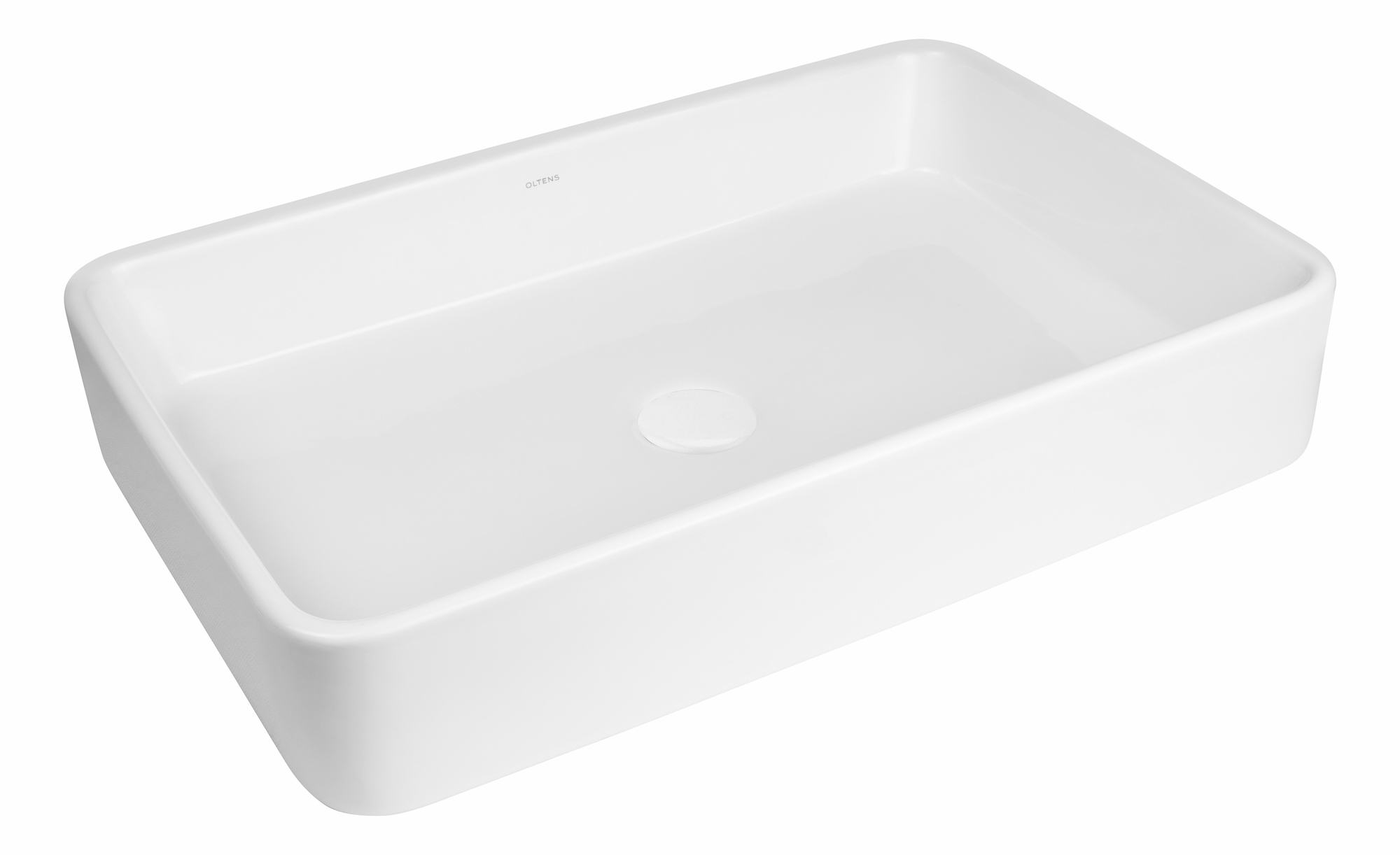 Oltens Lustra lavabo 60.5x35 cm rectangulaire à poser blanc brillant 40306000