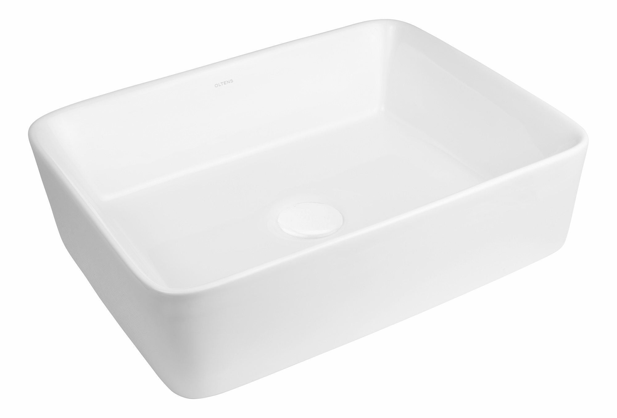 Oltens Forde lavabo 48x37 cm rectangulaire à poser blanc brillant 40314000