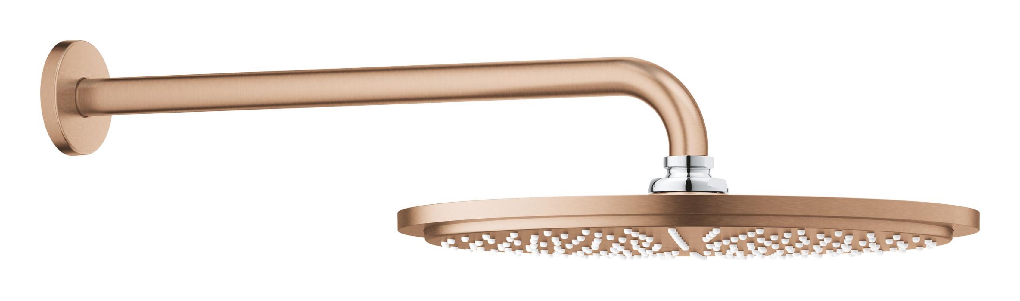 Grohe Rainshower douche à effet de pluie avec bras 31x31 cm circulaitre Brushed Warm Sunset 26066DL0