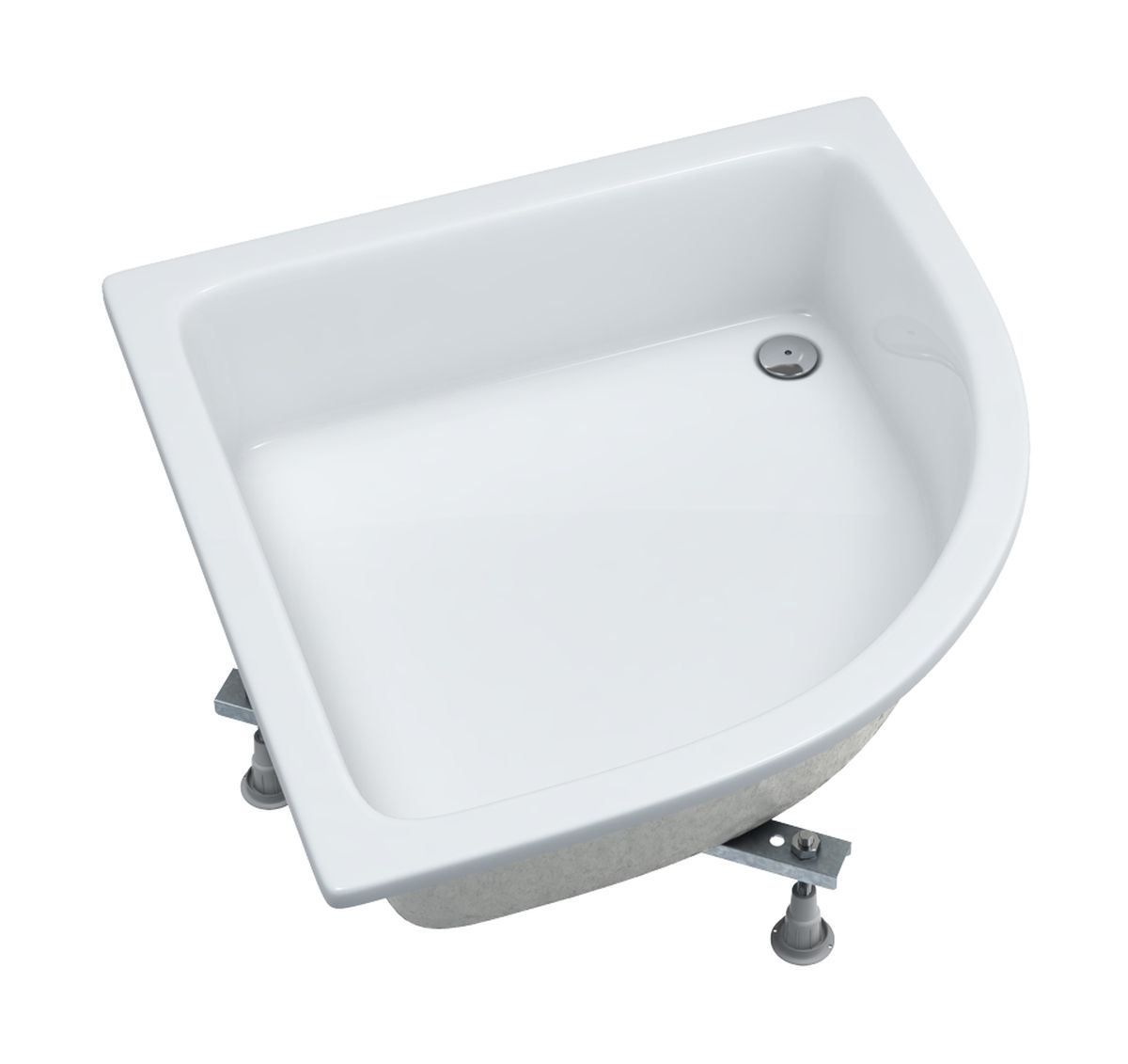 Schedpol Dafne receveur de douche semi-circulaire 90x90 cm blanc 3.221