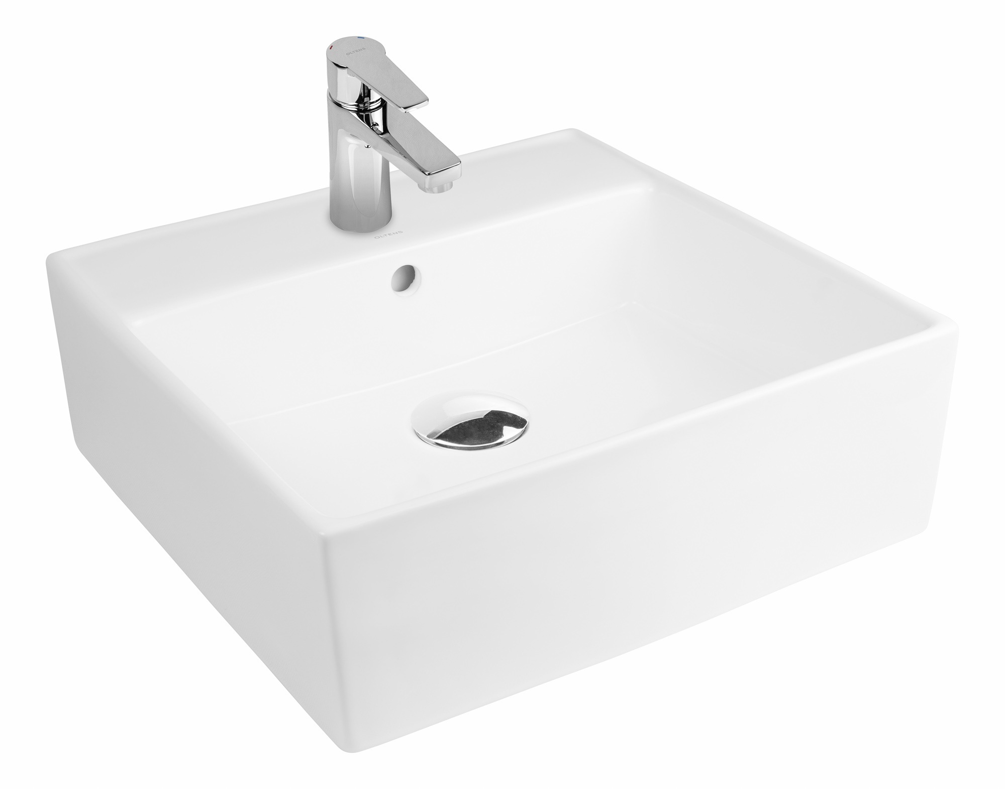 Oltens Hyls lavabo 47x47 cm carrée à poser blanc 41809000