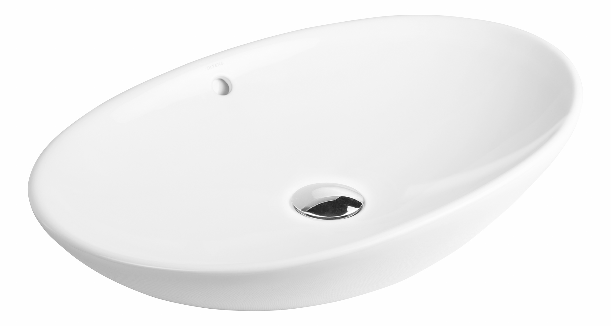 Oltens Sogne lavabo 63x42 cm ovale à poser blanc 40810000