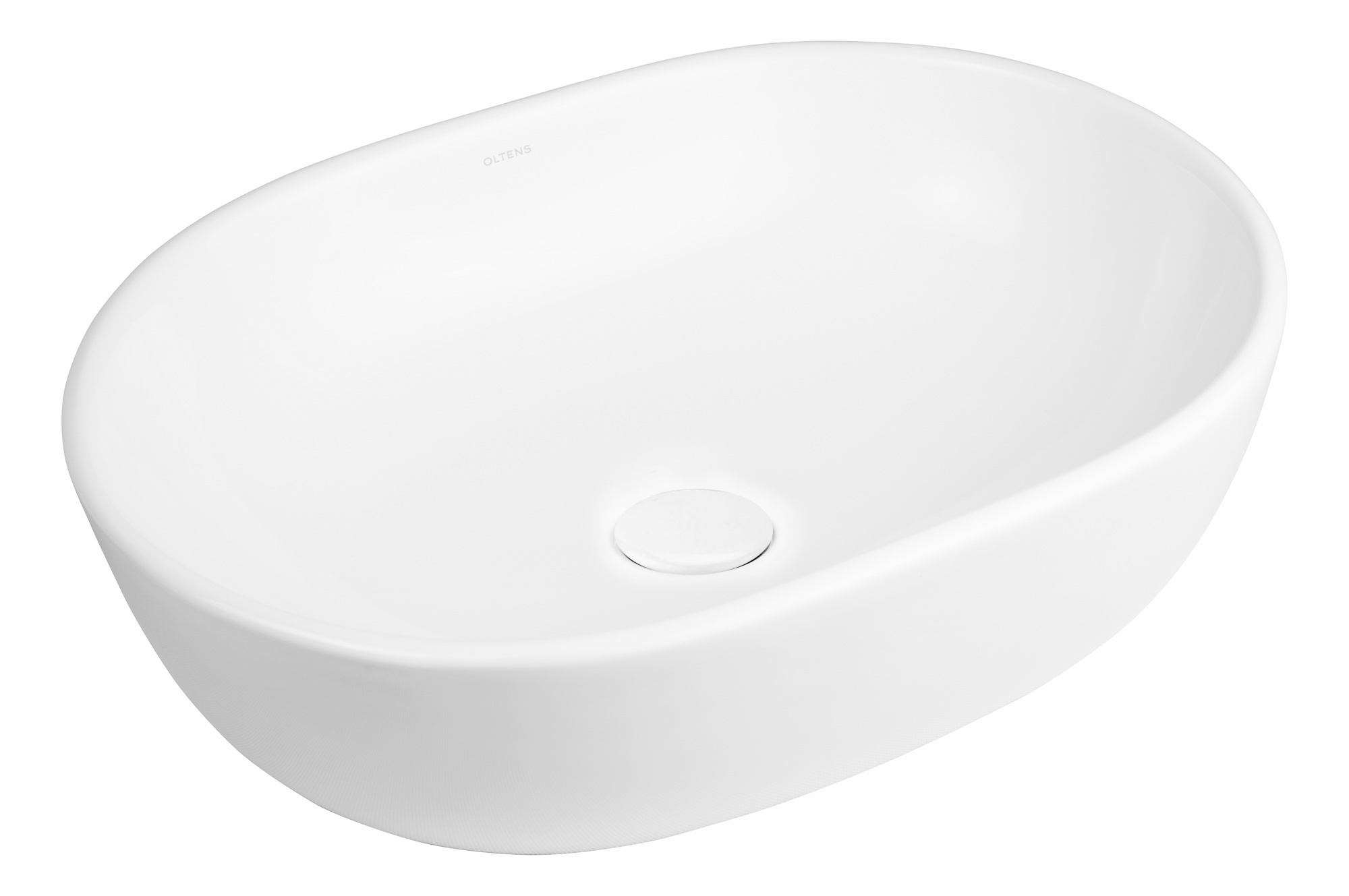 Oltens Hamnes lavabo 47.5x34 cm ovale à poser blanc brillant 40809000