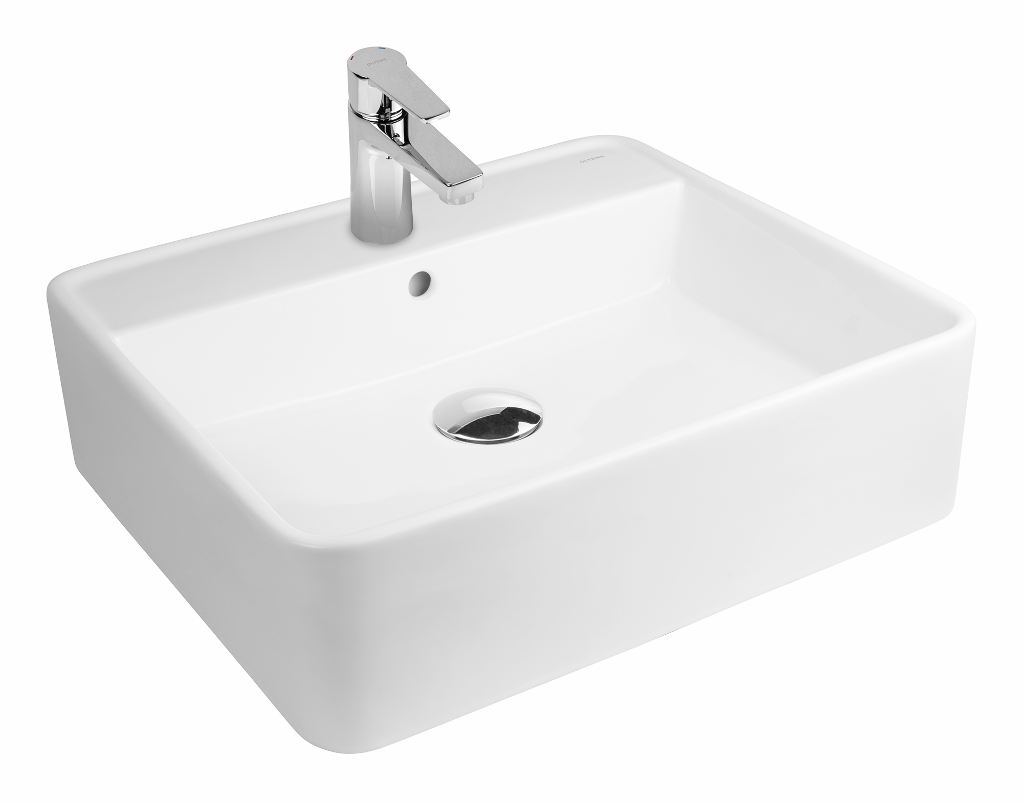 Oltens Duve lavabo 50.5x46 cm rectangulaire à poser blanc 41811000