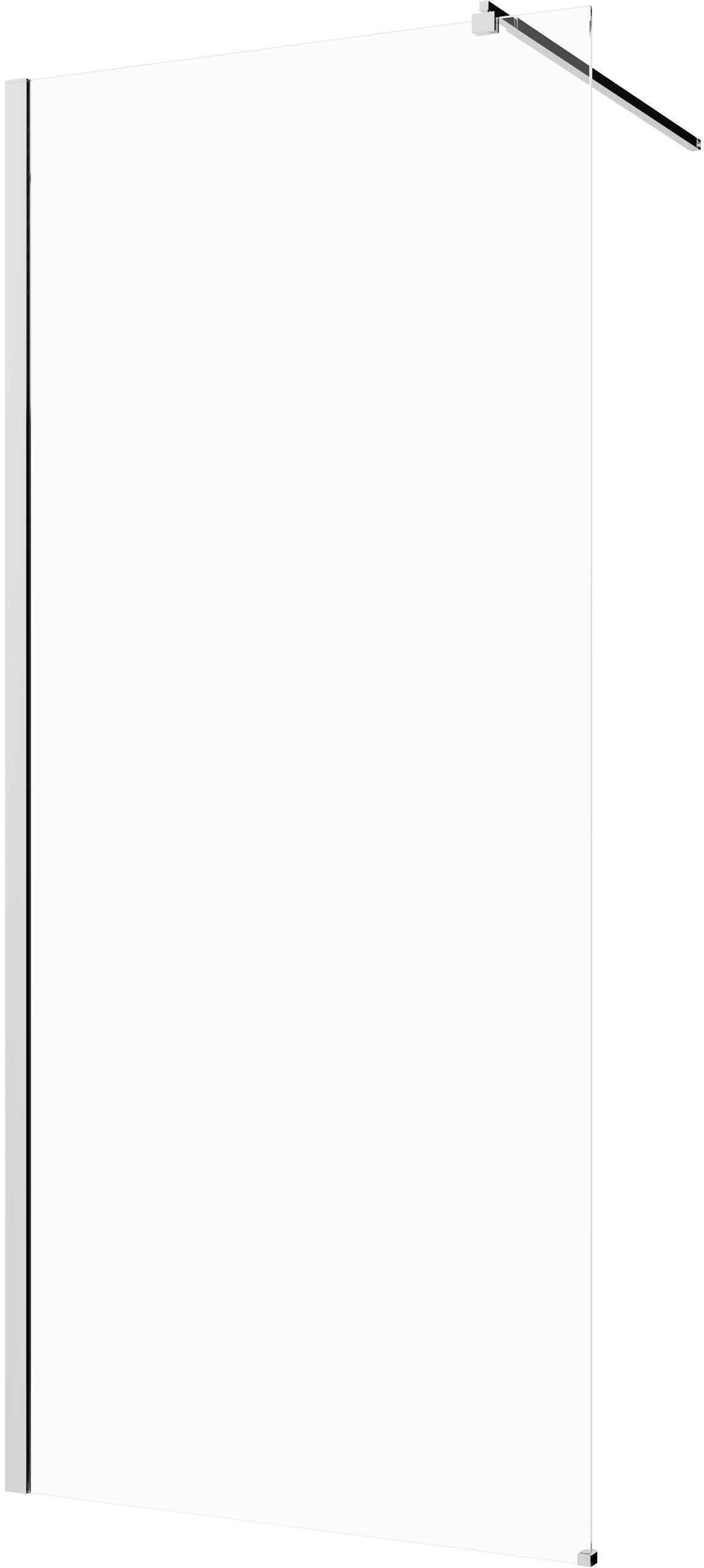 Invena paroi de douche walk-in 90 cm noir semi-mat/verre transparent AK-32-192