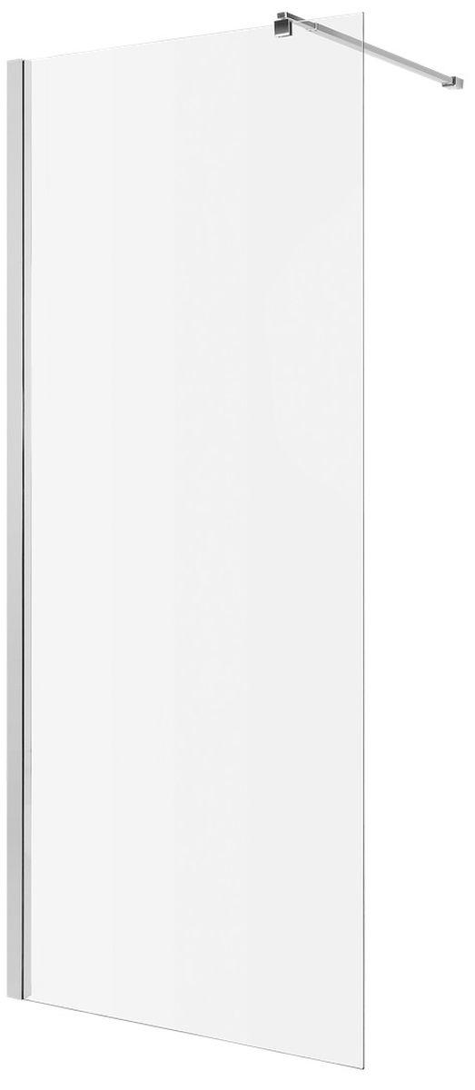 Invena paroi de douche walk-in 110 cm chrome brillant/verre transparent AK-32-112