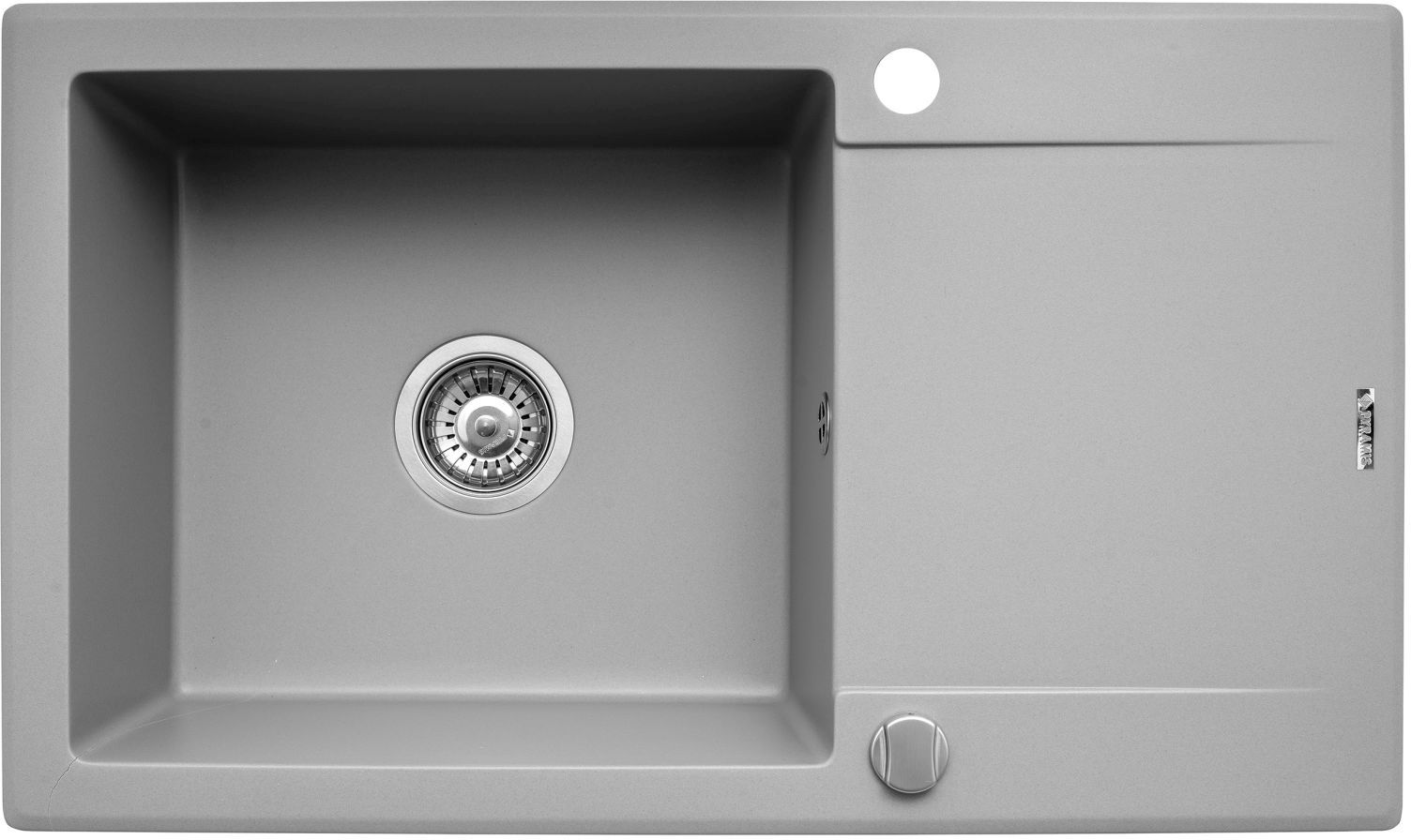 Pyramis Korfu évier en granit 78x46 cm gris/graphite/onyx 070061301