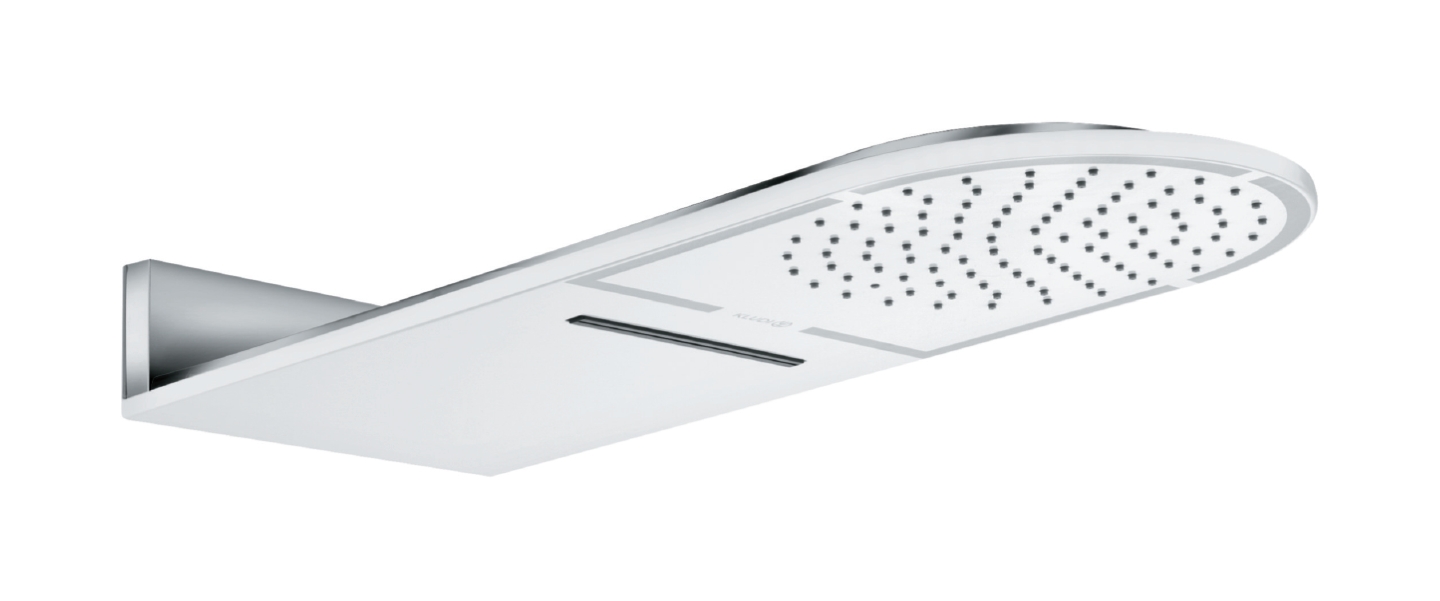 Kludi A-QA douche à effet de pluie 60x25 cm chrome-blanc 6488091-00