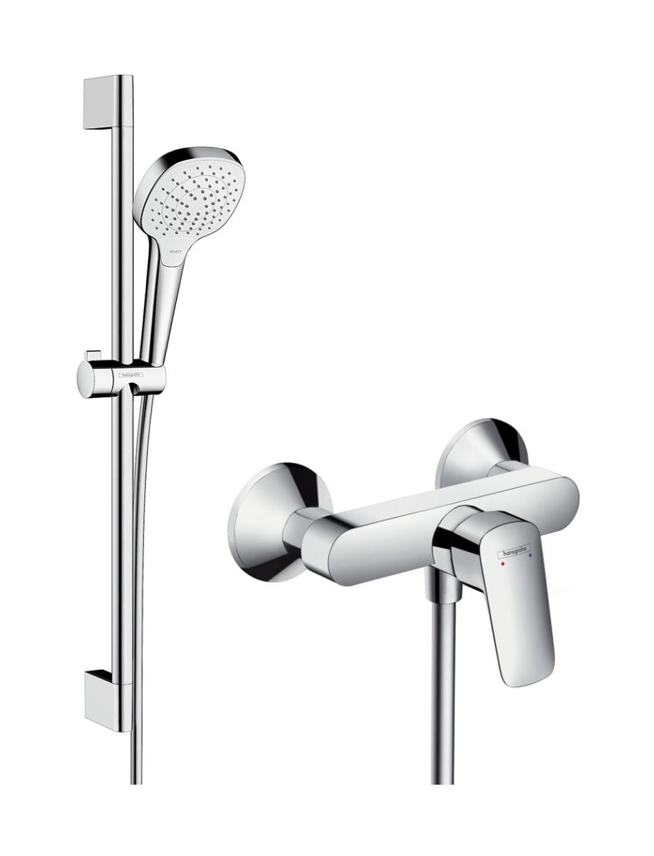 Set mitigeur de douche Hansgrohe Logis 71600000, ensemble de douche Hansgrohe Croma 26582400