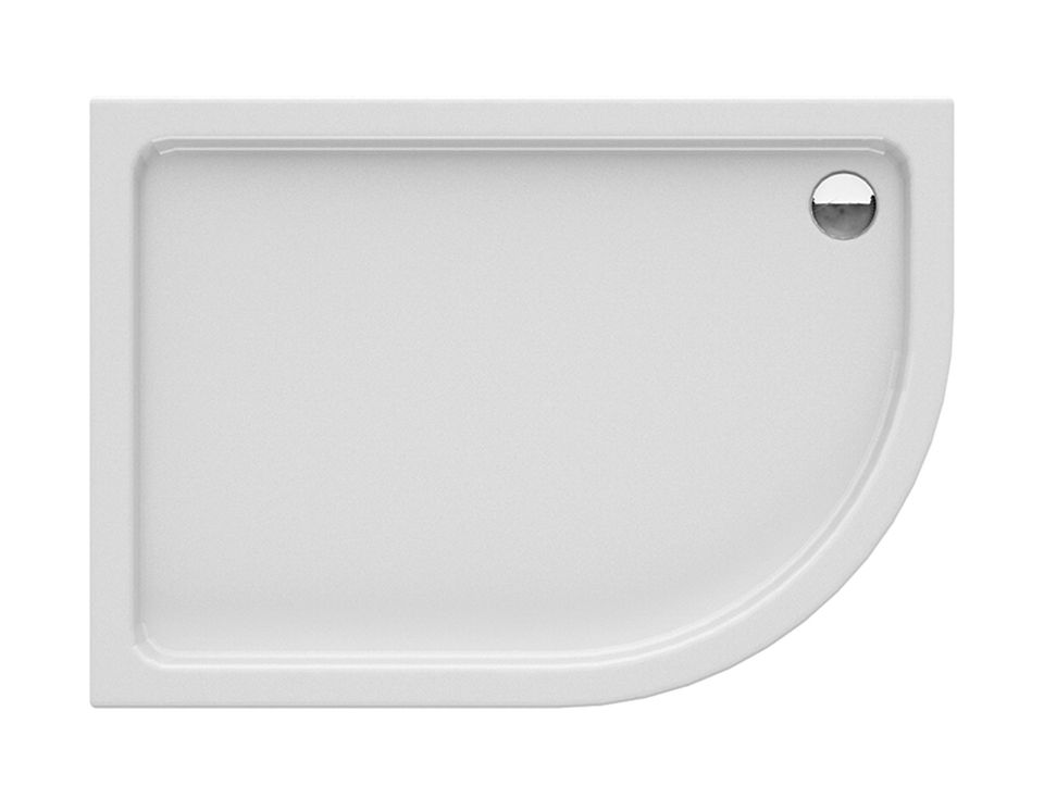 New Trendy New Maxima receveur de douche semi-circulaire 120x85 cm blanc B-0376