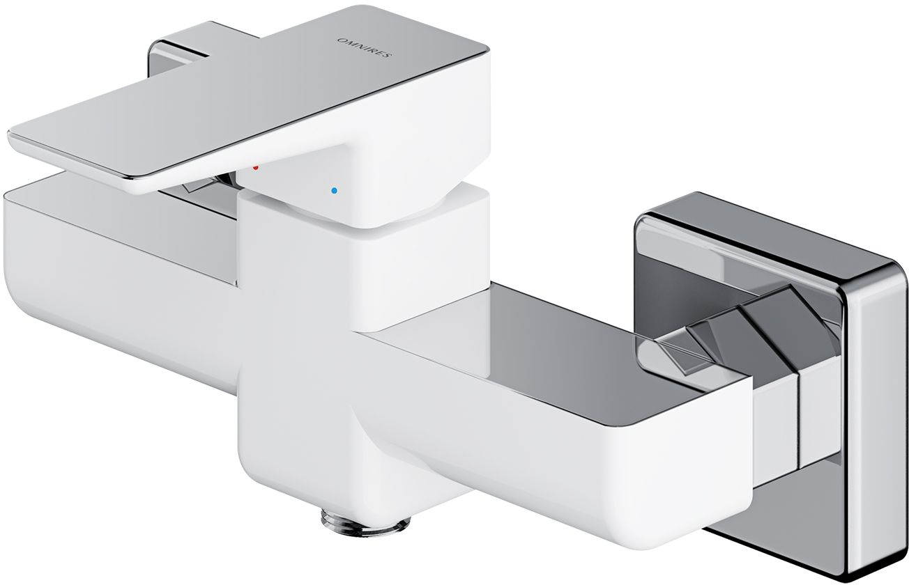 Omnires Parma mitigeur de douche murale chrome-blanc PM7440CRB