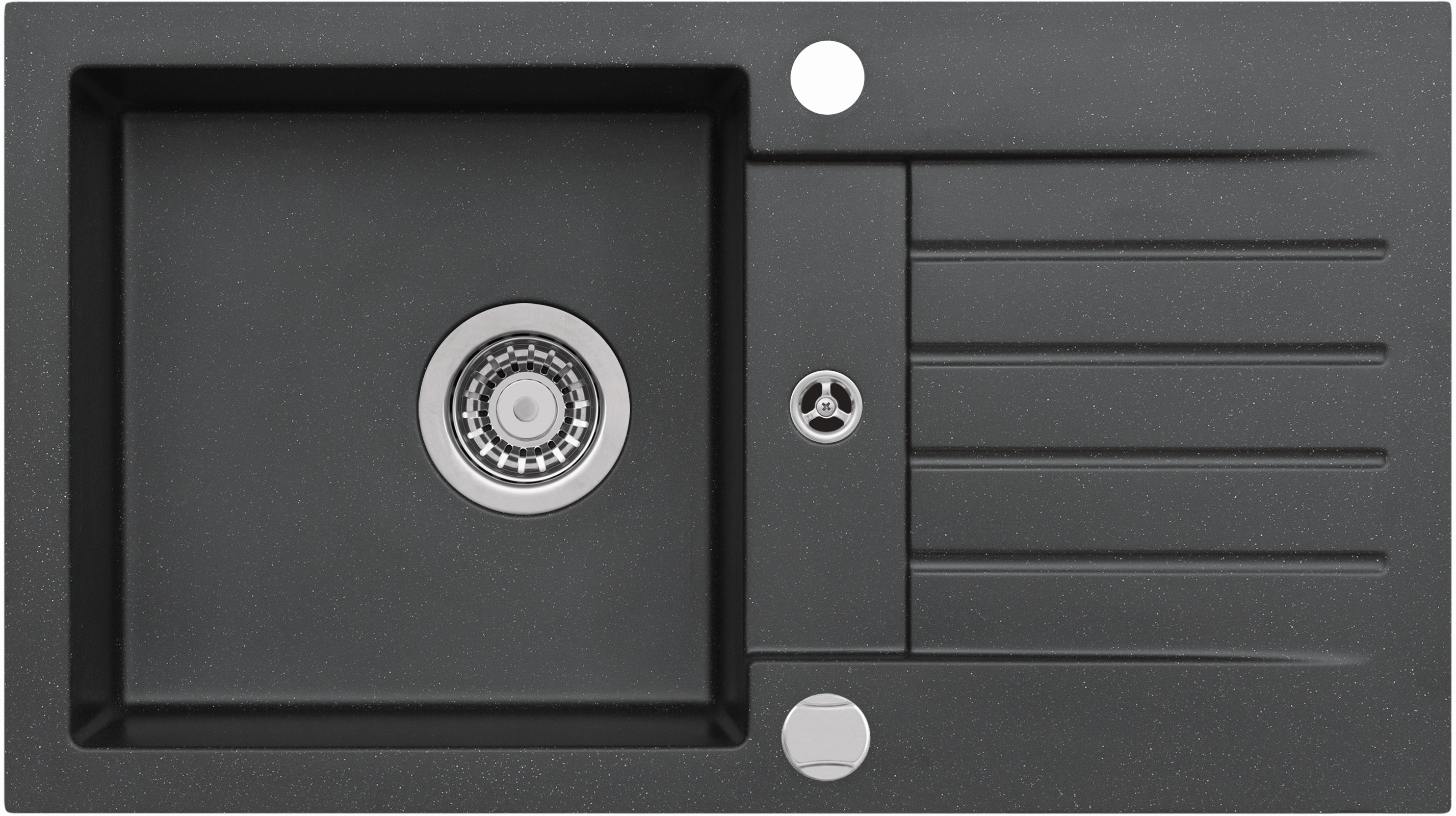 Alveus Amaro évier en granit 75x42 cm noir 9923391