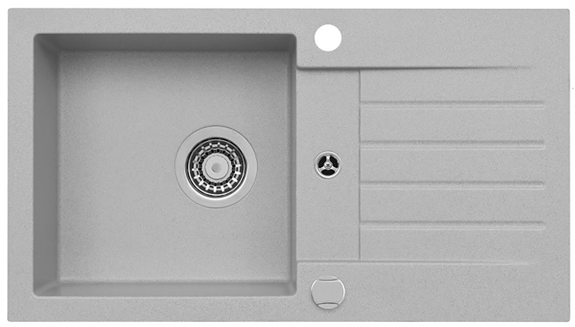 Alveus Amaro évier en granit 75x42 cm gris/graphite/onyx 9923381