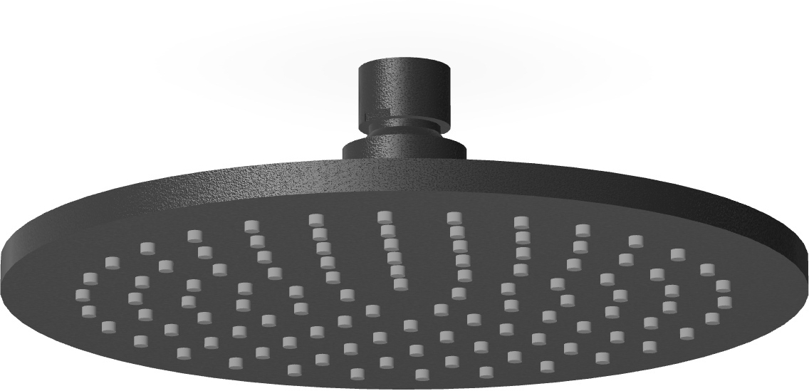 Zucchetti Closer douche à effet de pluie 20x20 cm ronde noir Z94265.N1