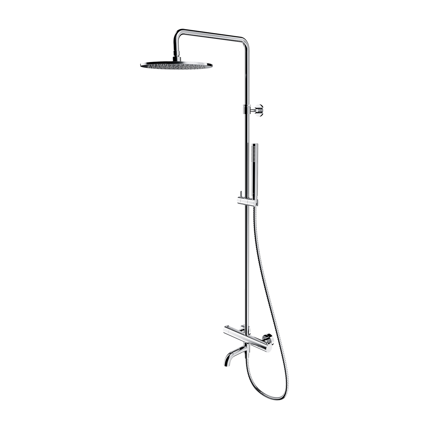 Omnires Y kit baignoire-douche mural avec thermostat oui chrome Y1234CR
