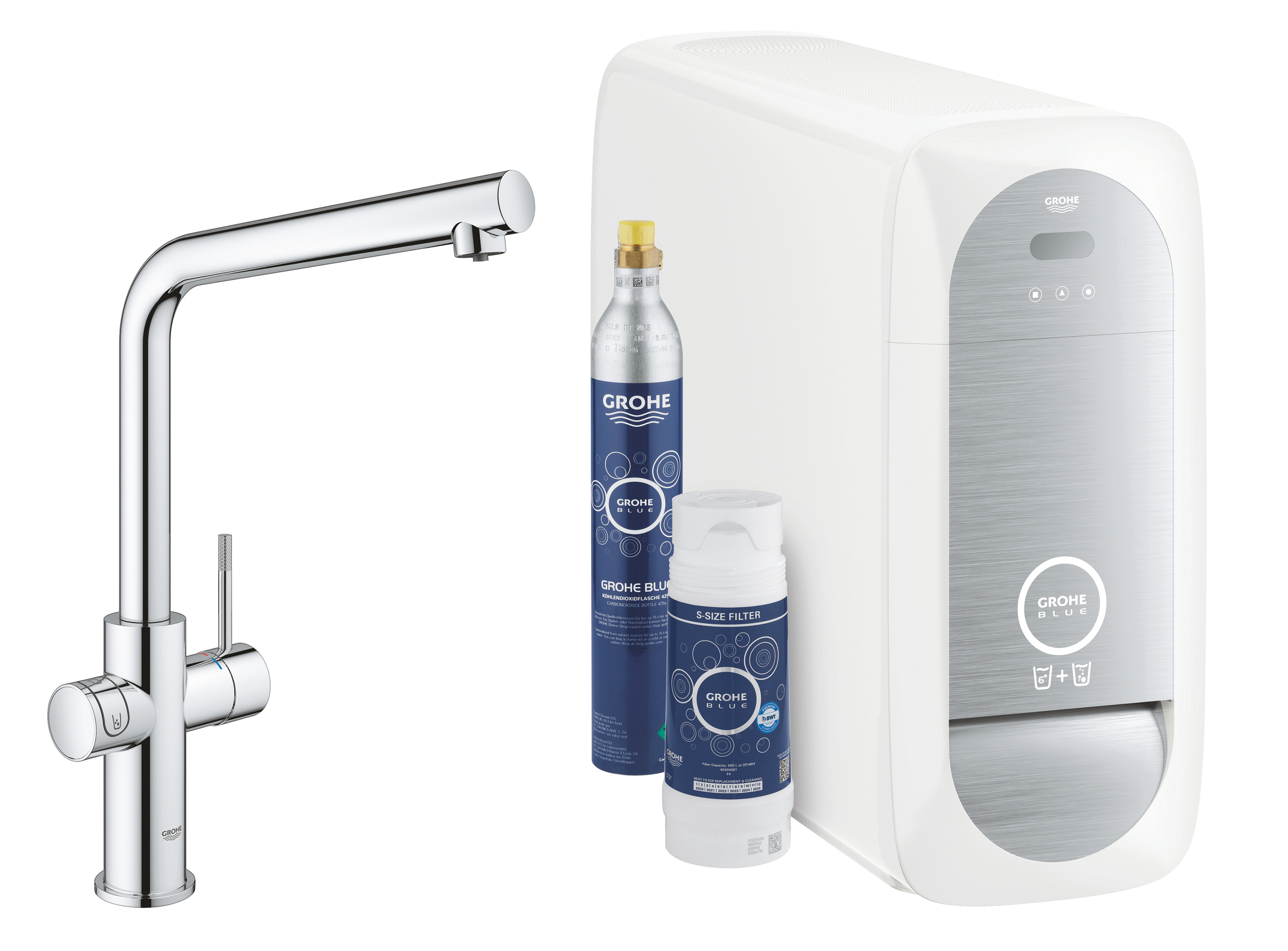 Grohe Blue mitigeur de cuisine avec filtre sur pied StarLight Chrome 31454001
