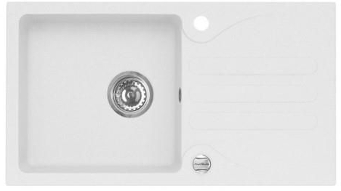 Alveus Galapagos évier en granit 77x43 cm blanc 1513011