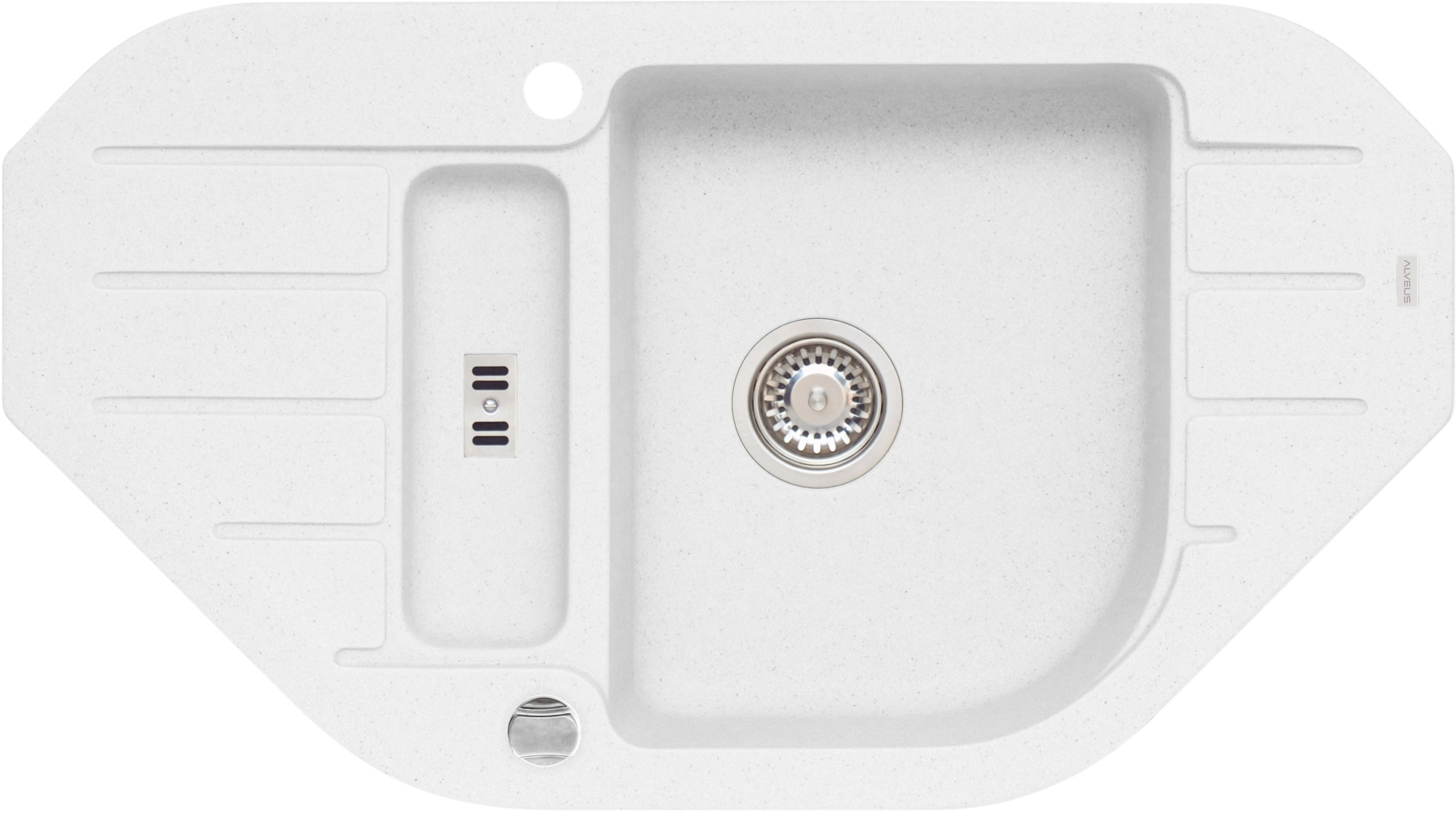 Alveus Niagara évier en granit 90x50 cm blanc 1126011