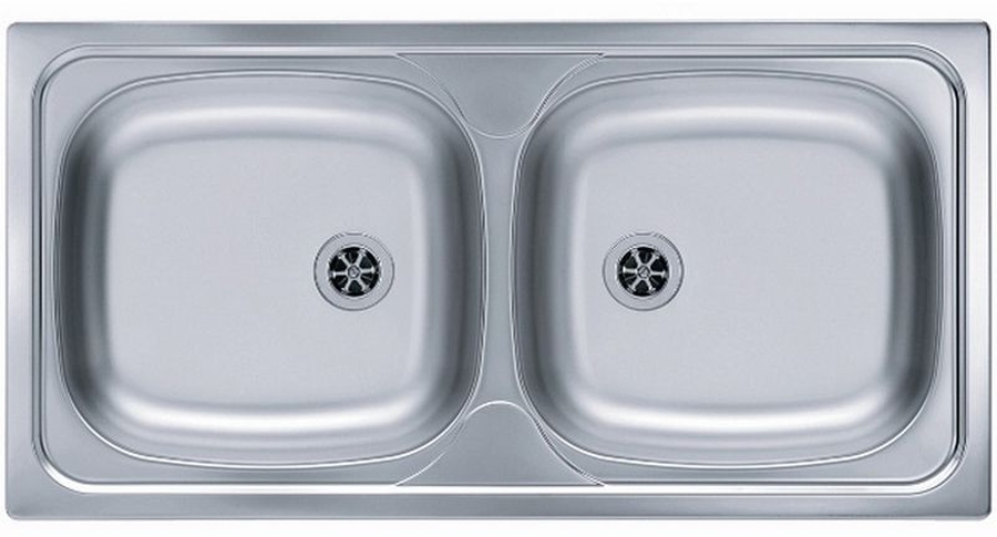 Alveus Basic évier en acier inoxydable 86x44 cm acier 1008846