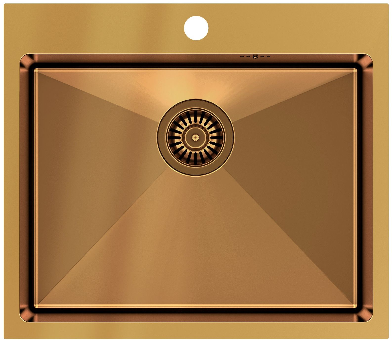 Quadron Russel évier en acier inoxydable 55x48 cm cuivre HB7910PVDBSC1