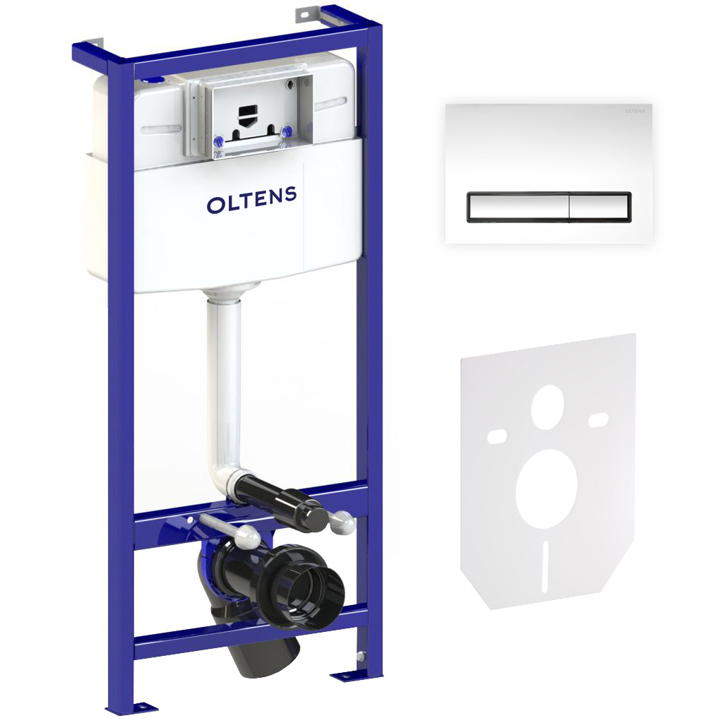 Oltens Triberg châssis encastré avec bouton et joint pour cuvette suspendue 58300100