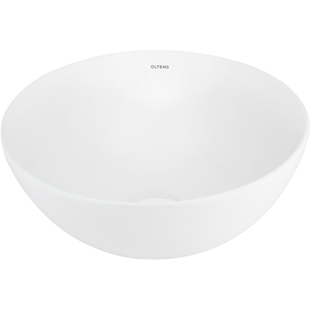 Oltens Jagala lavabo 32x32 cm ronde à poser blanc brillant 40817000