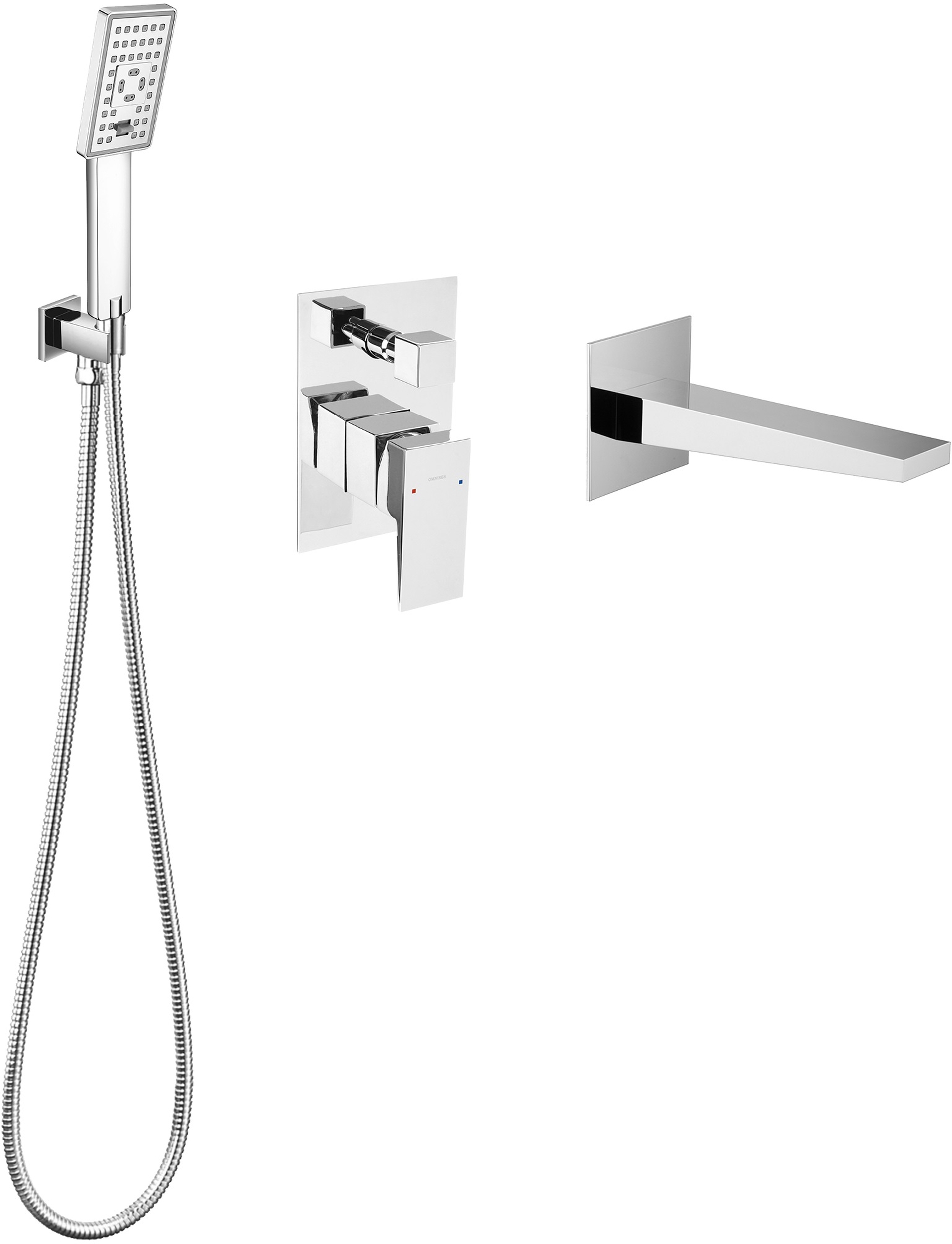 Omnires Fresh kit baignoire-douche encastré chrome SYSFRW01CR