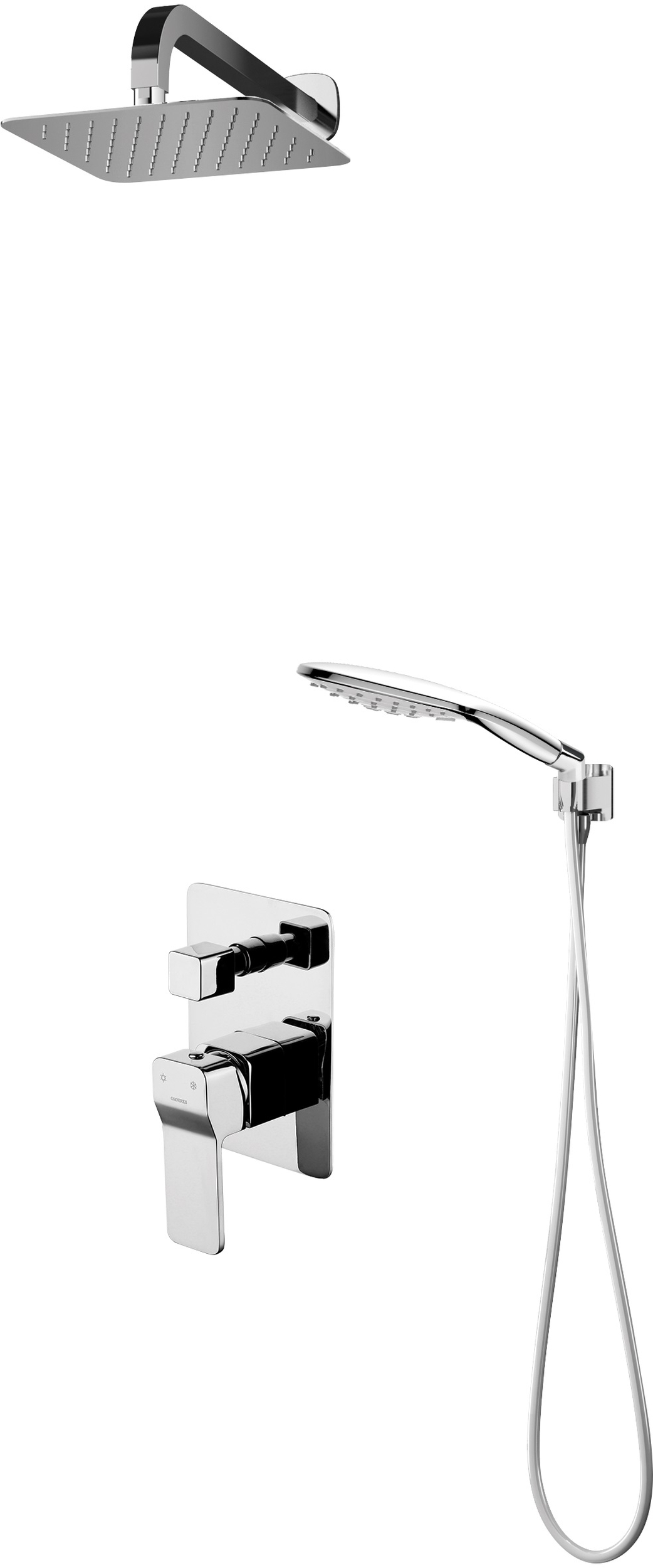 Omnires Sys ensemble de douche encastré oui chrome SYSSL10CR