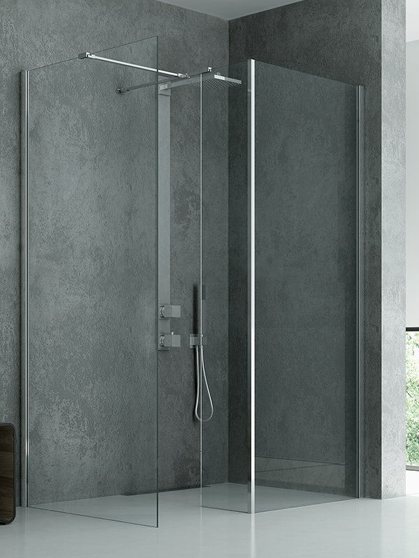 New Trendy New Modus paroi de douche 90 cm chrome brillant/verre transparent EXK-0046