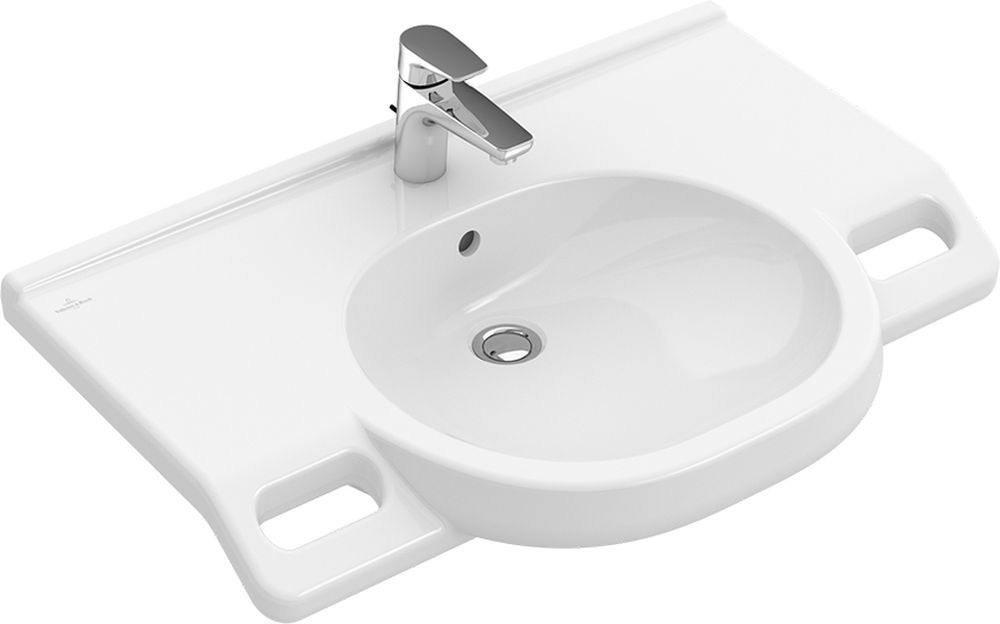 Villeroy & Boch O.Novo Vita lavabo 80x55 cm classique pour les handicapés blanc 412080R1