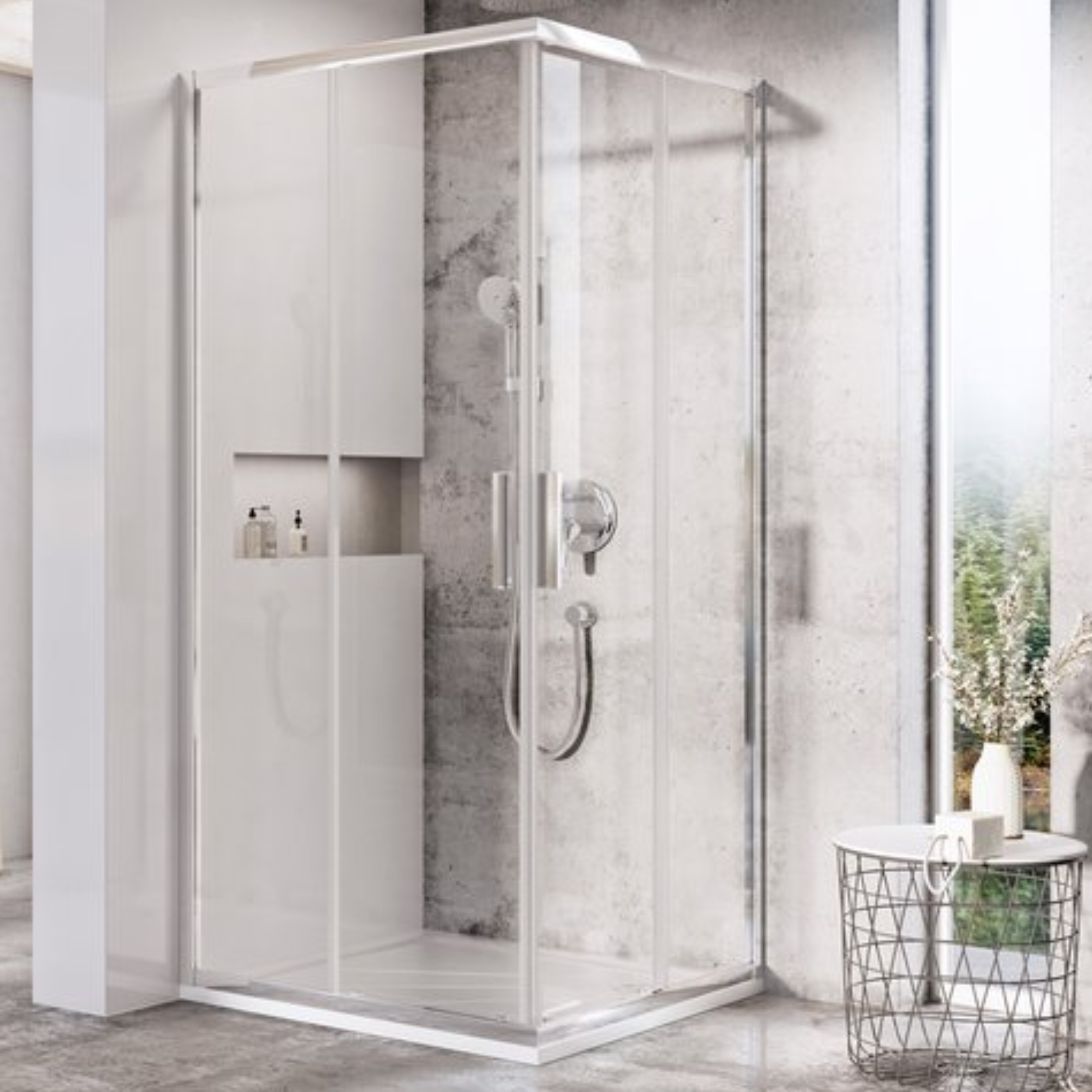 Ravak Blix cabine de douche 80x80 cm carrée aluminium brillant/verre transparent X1LM40C00Z1