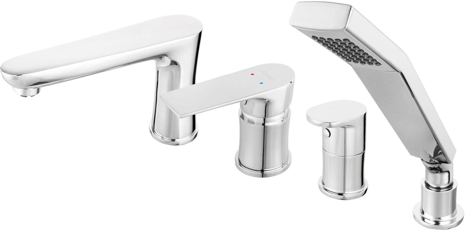 Ferro Algeo Square mitigeur bain-douche pour baignoire chrome BAQ11A