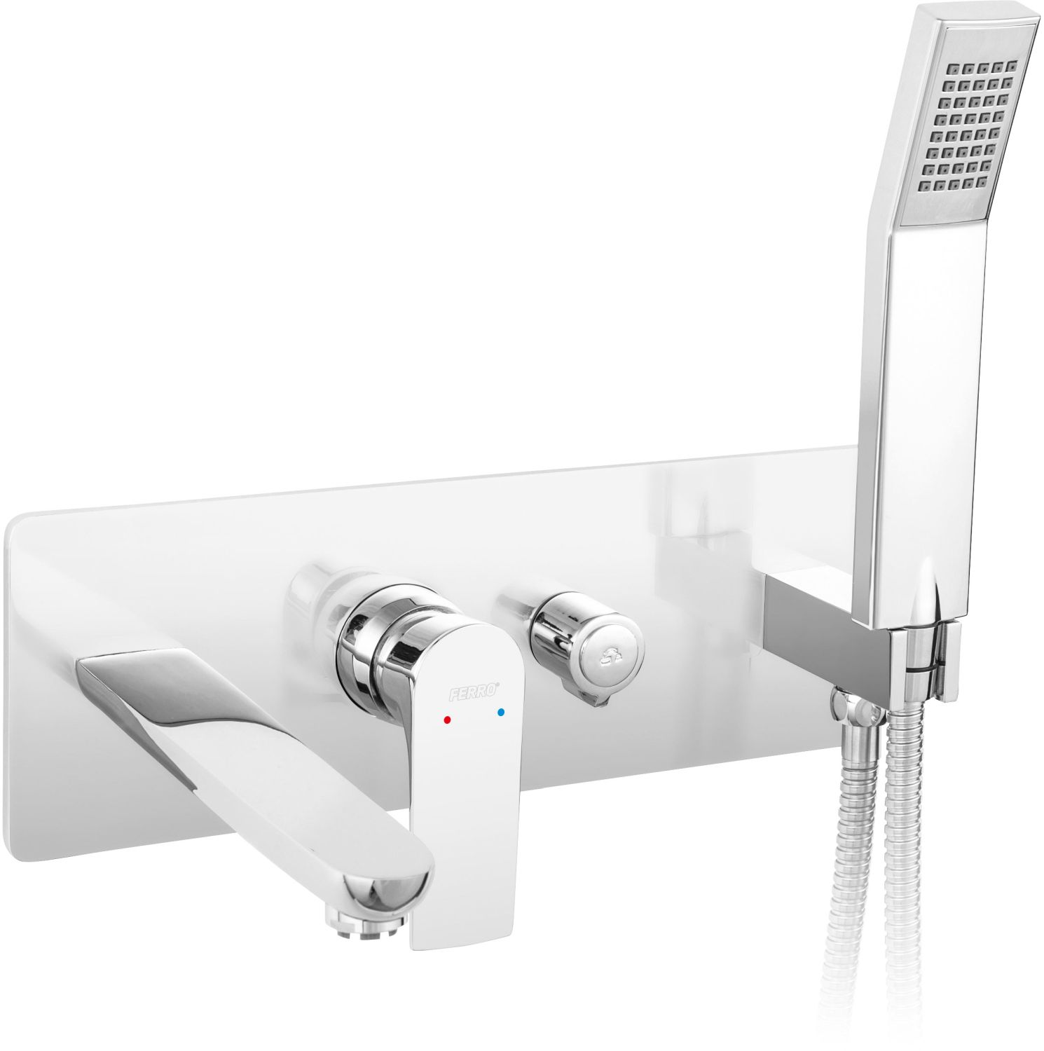 Ferro Algeo Square mitigeur bain-douche encastrée chrome BAQ11P
