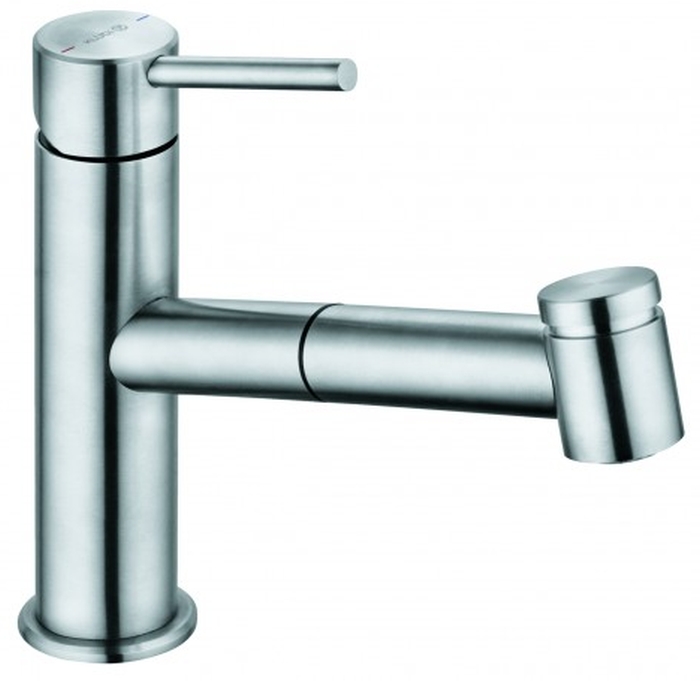 Kludi Steel mitigeur de cuisine sur pied acier inoxydable 44851F860