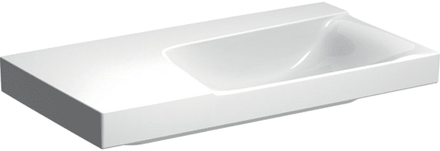 Geberit Xeno2 lavabo 90x48 cm rectangulaire classique-avec plateau blanc brillant 500.536.01.1