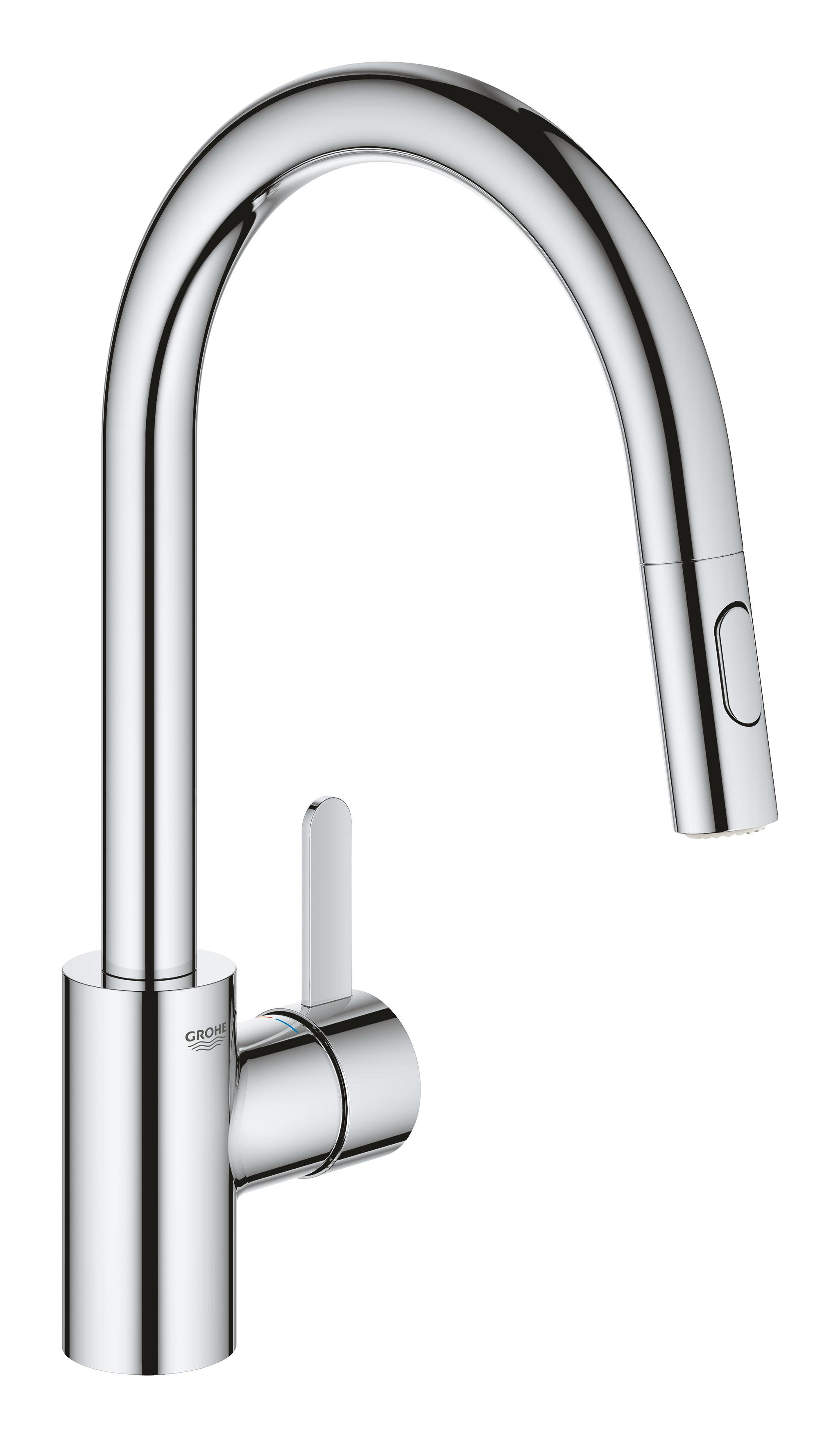 Grohe Eurosmart Cosmopolitan mitigeur de cuisine sur pied StarLight Chrome 31481001