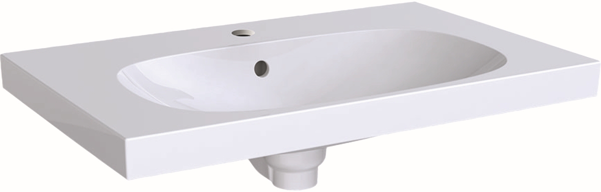 Geberit Acanto lavabo 75x48.2 cm rectangulaire classique-de meuble blanc brillant 500.622.01.2