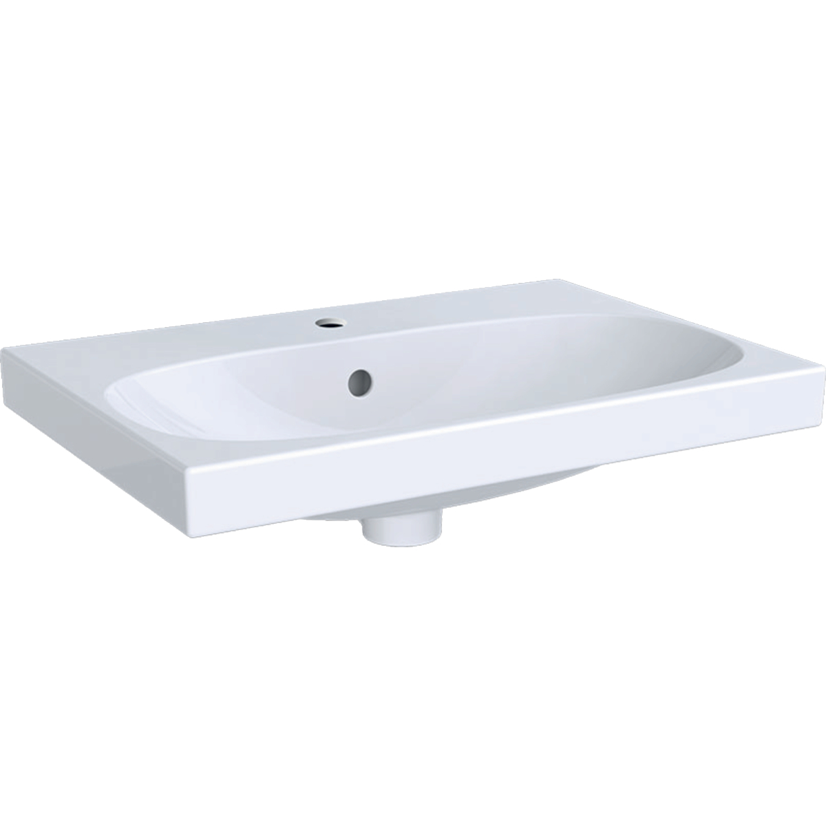 Geberit Acanto lavabo 60x42 cm rectangulaire classique-de meuble-encastrée blanc brillant 500.631.01.2