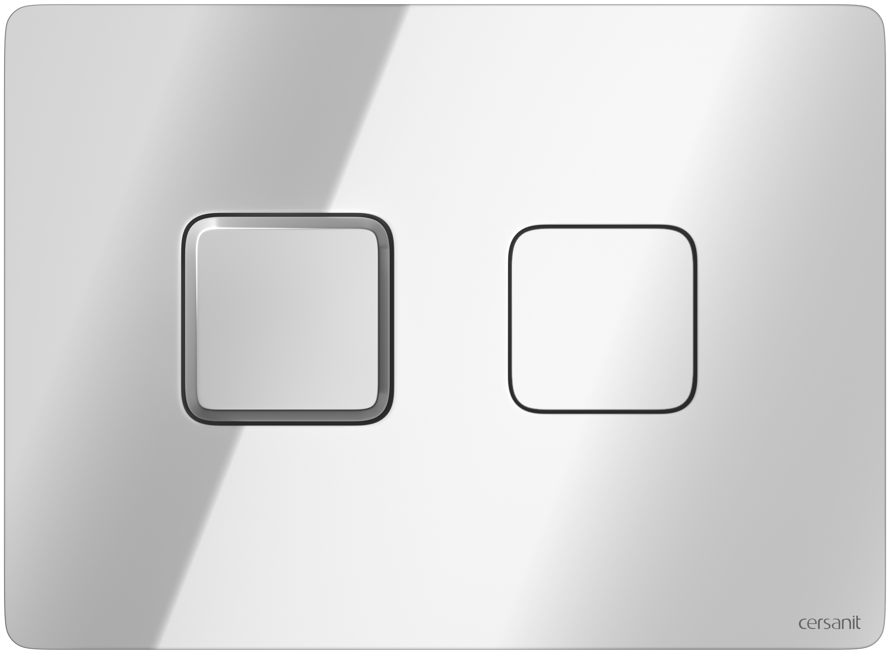 Cersanit Accento Square bouton de chasse d'eau pour WC chrome brillant S97-057