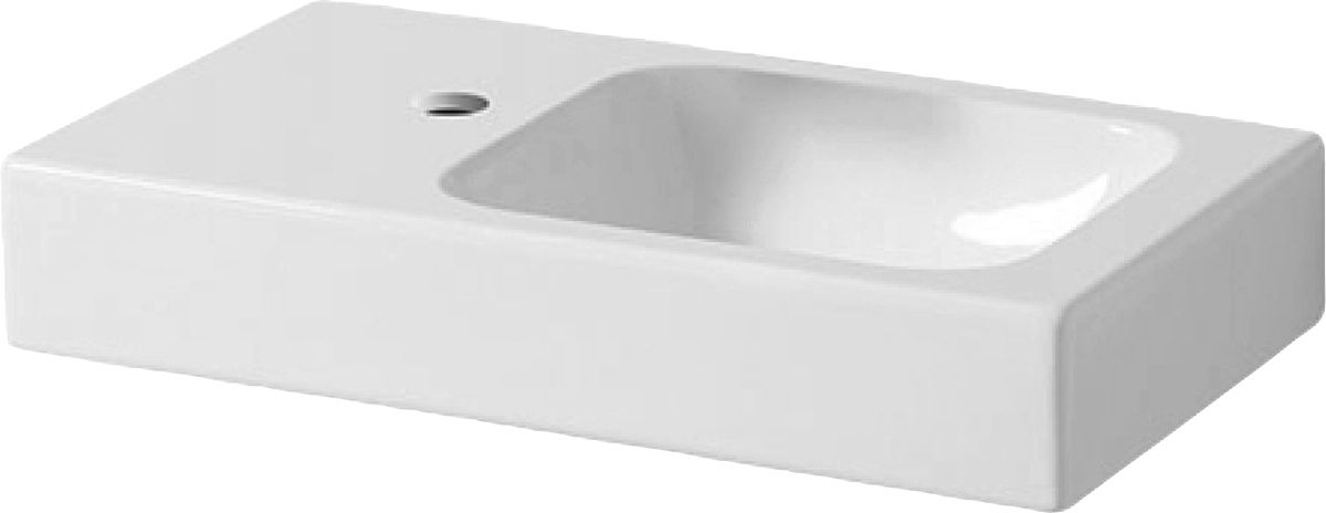 Geberit iCon lavabo 53x31 cm rectangulaire classique-de meuble blanc brillant 124153000