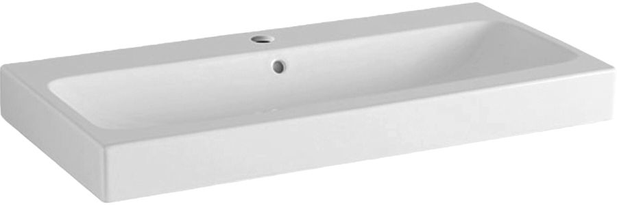 Geberit iCon lavabo 90x48.5 cm rectangulaire classique-de meuble blanc 124090000
