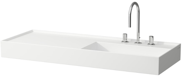 Laufen Kartell lavabo 120x60 cm rectangulaire de meuble blanc brillant H8133324001121